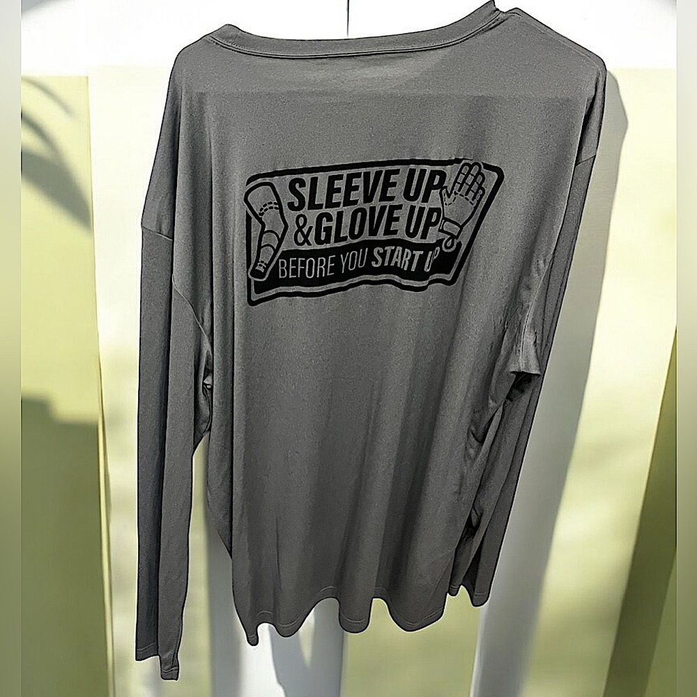 Sportex gray dri fit long sleeve safety shirt NWT 4XL